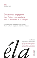 Études de linguistique appliquée, no 210